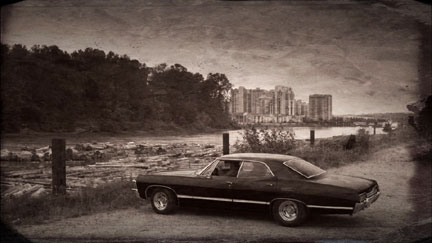 Love these old photo filters...looks like the Impala participated in the Civil War!